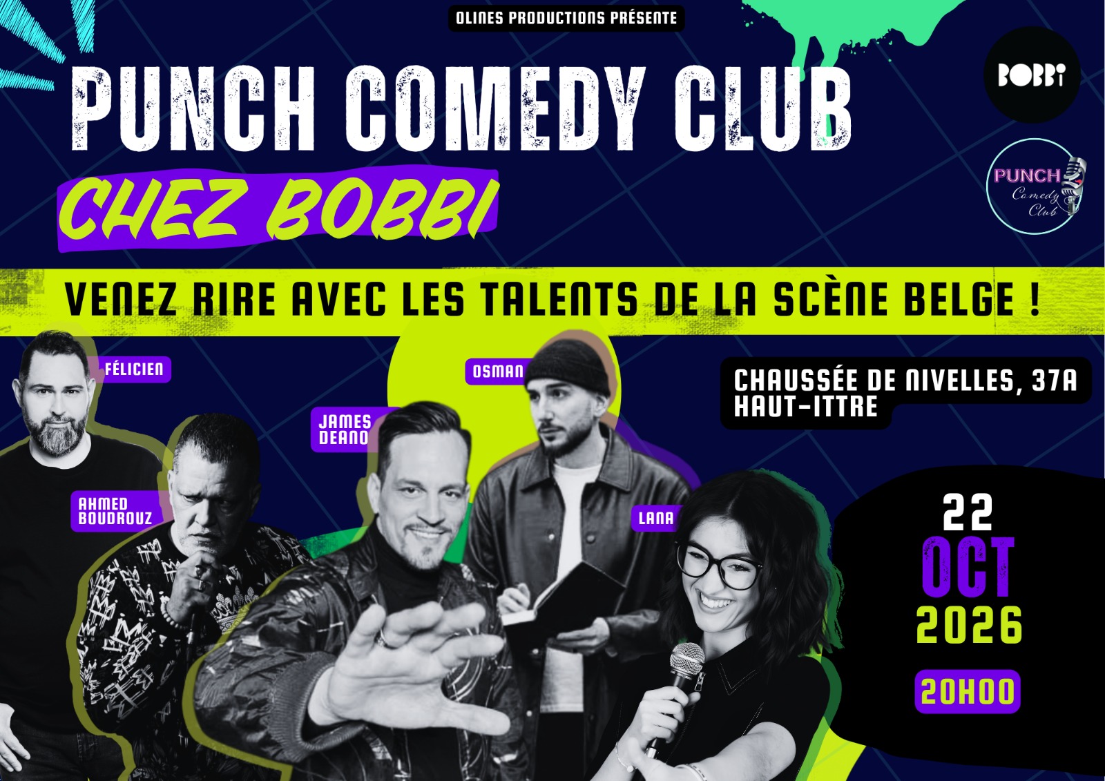 PUNCH COMEDY CLUB CHEZ BOBBI LE 22 OCTOBRE